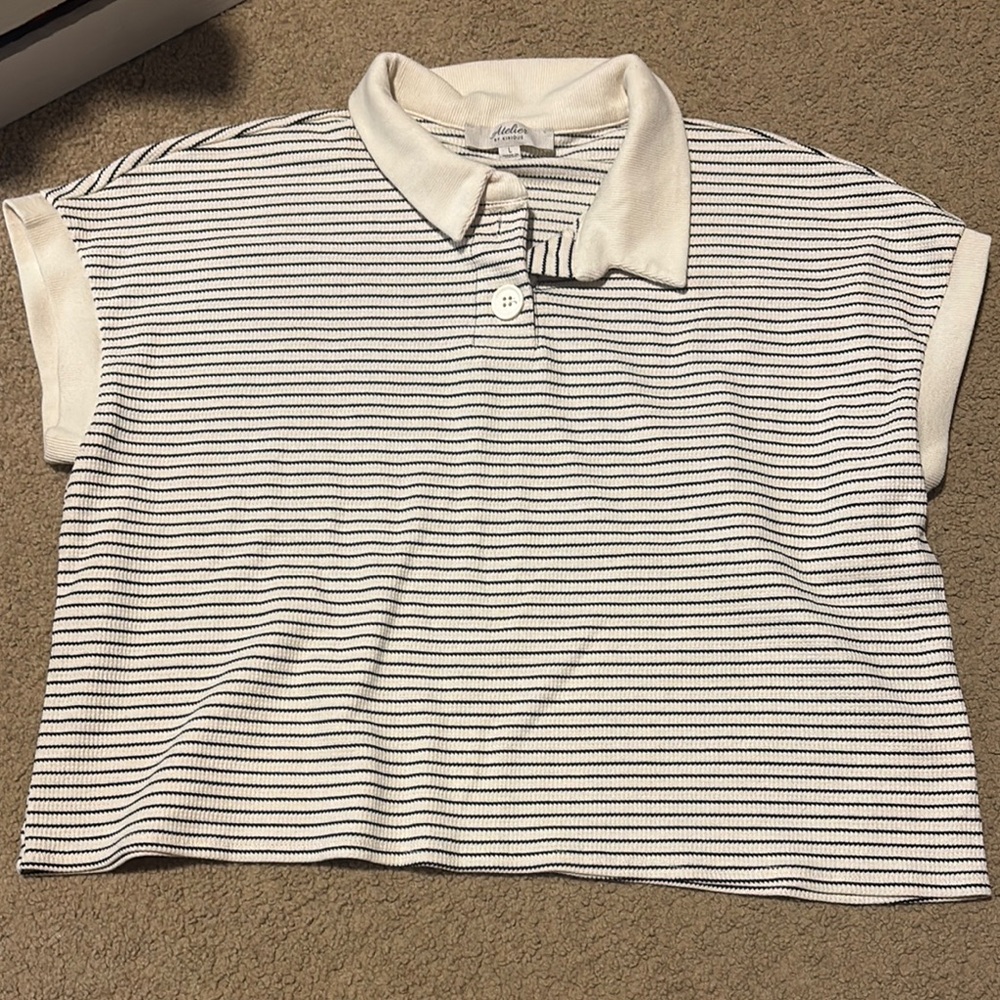 Antelier 2 button collared shirt- size L